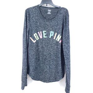 Victoria's Secret Pink Knit Sleep Shirt Women's Size Small Gray